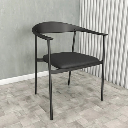Kora Dining Chair Upholstered in Leather with Stainless Steel Frame and Legs - Elax Furniture