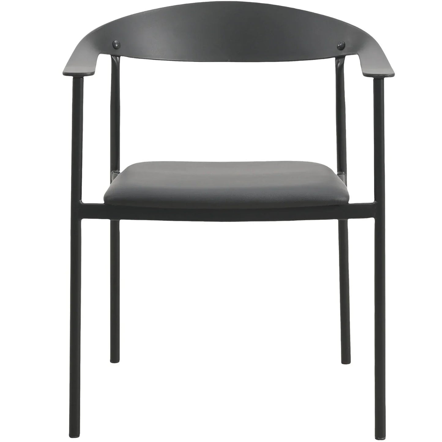 Kora Dining Chair Upholstered in Leather with Stainless Steel Frame and Legs - Elax Furniture