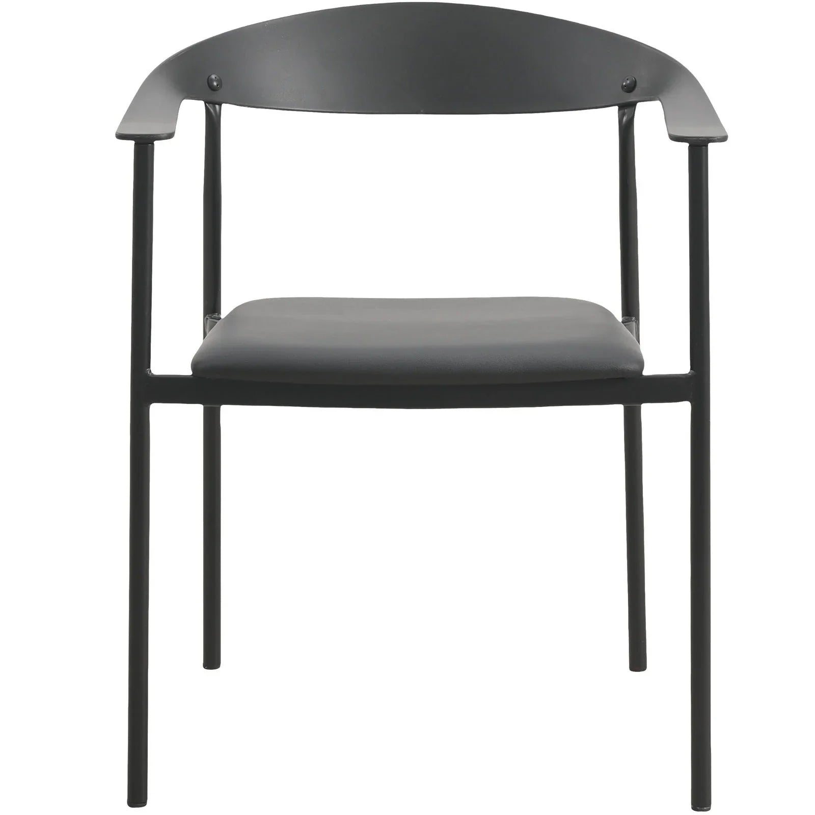 Kora Dining Chair Upholstered in Leather with Stainless Steel Frame and Legs - Elax Furniture