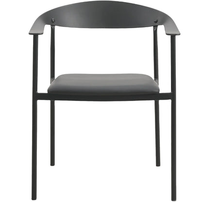Kora Dining Chair Upholstered in Leather with Stainless Steel Frame and Legs - Elax Furniture