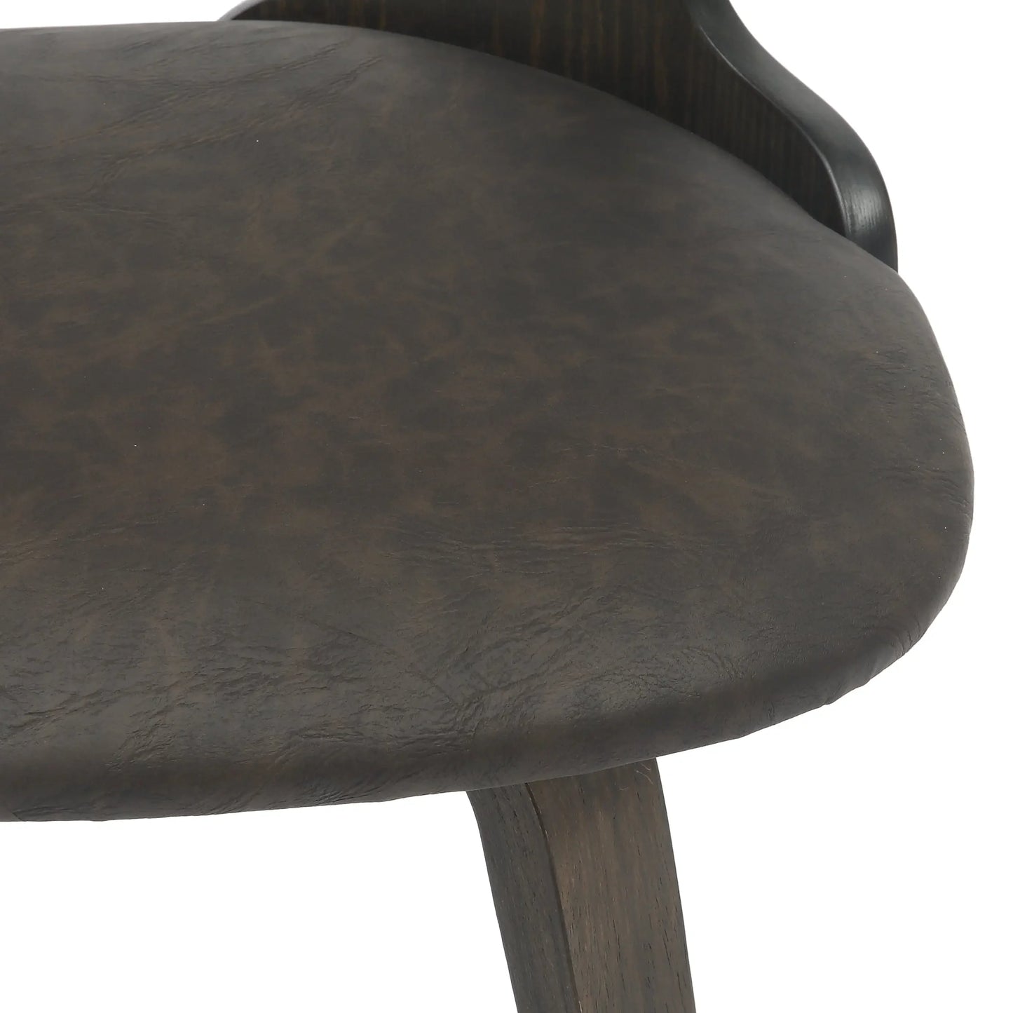 Klyne Leather Dining Chair with Poplar Wood Frame and Swivel Base Set of 2 - Elax Furniture