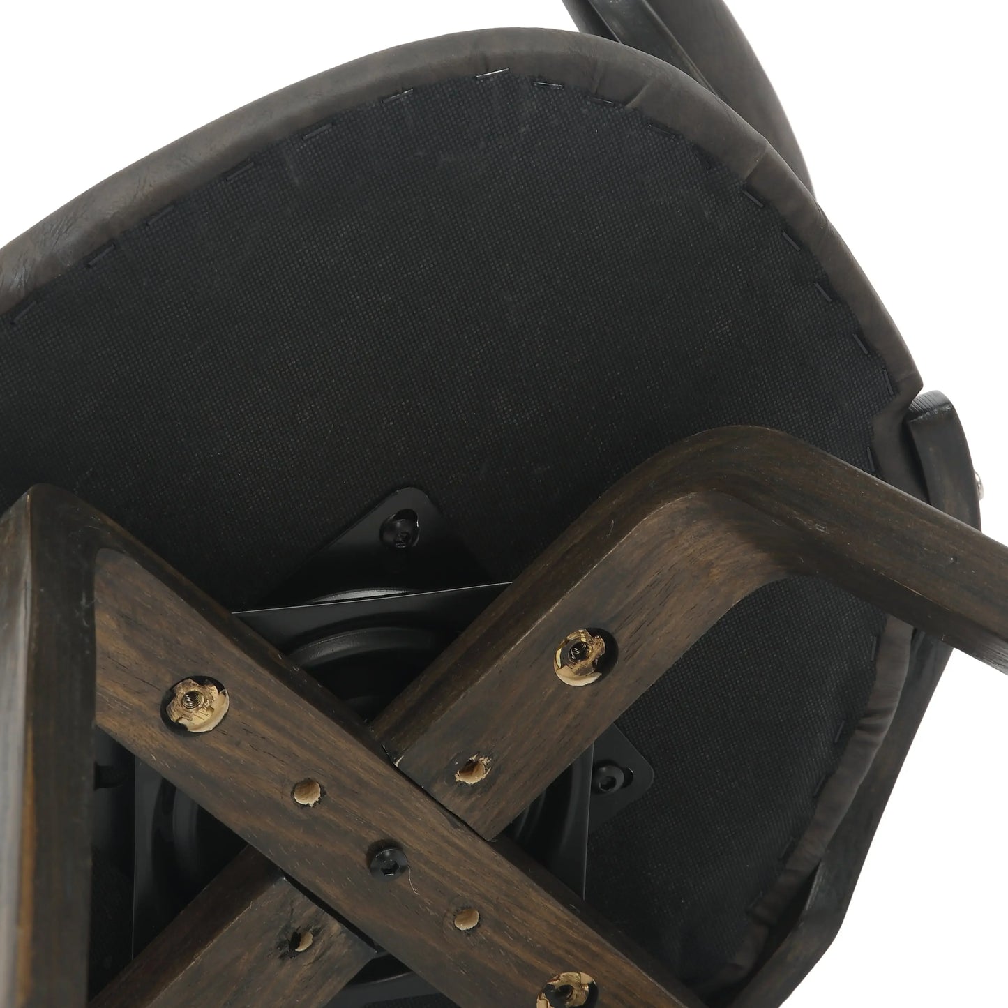 Klyne Leather Dining Chair with Poplar Wood Frame and Swivel Base Set of 2 - Elax Furniture