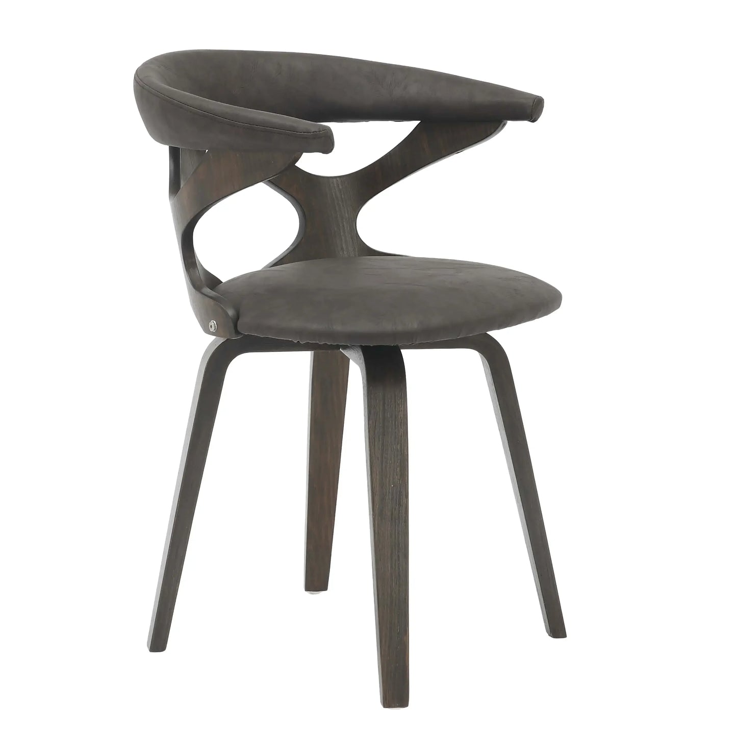 Klyne Leather Dining Chair with Poplar Wood Frame and Swivel Base Set of 2 - Elax Furniture