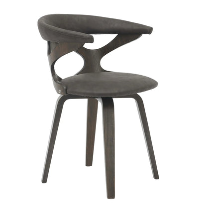 Klyne Leather Dining Chair with Poplar Wood Frame and Swivel Base Set of 2 - Elax Furniture