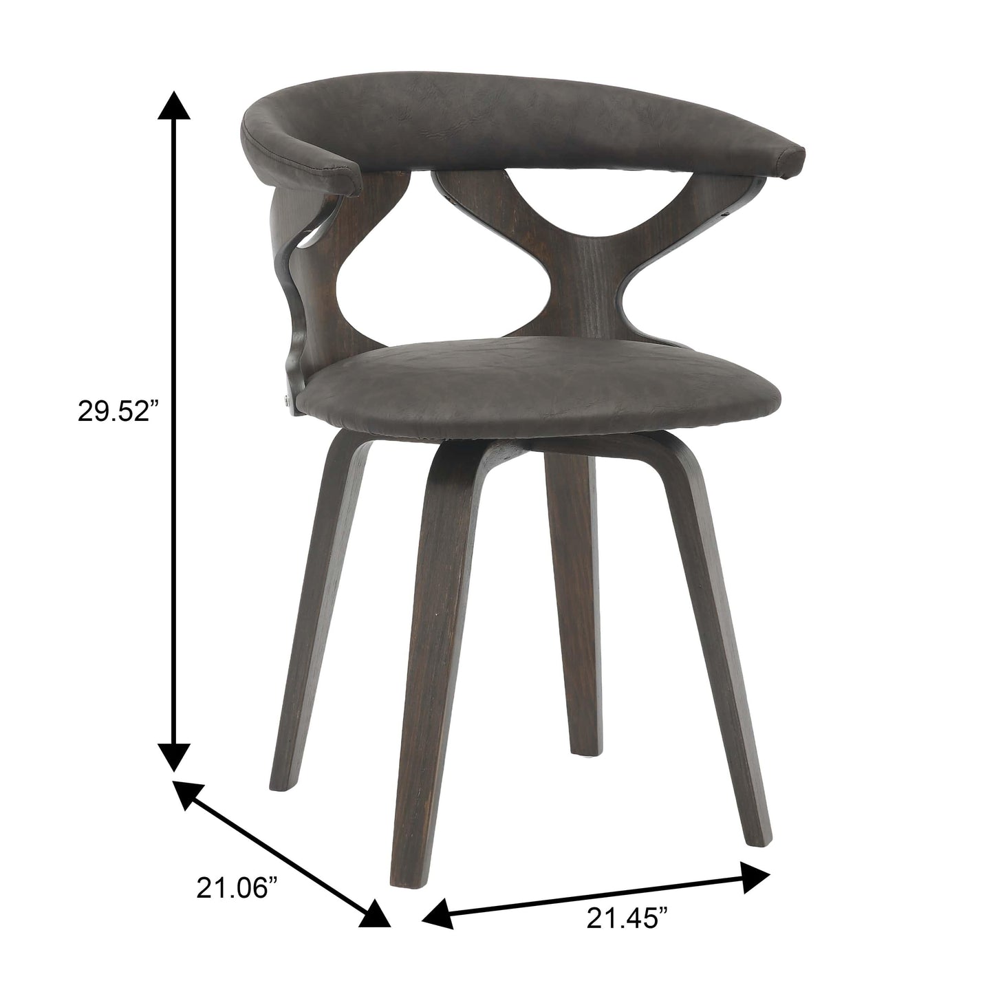 Klyne Modern Wooden Dining Chair With Walnut Color Frame - Elax Furniture