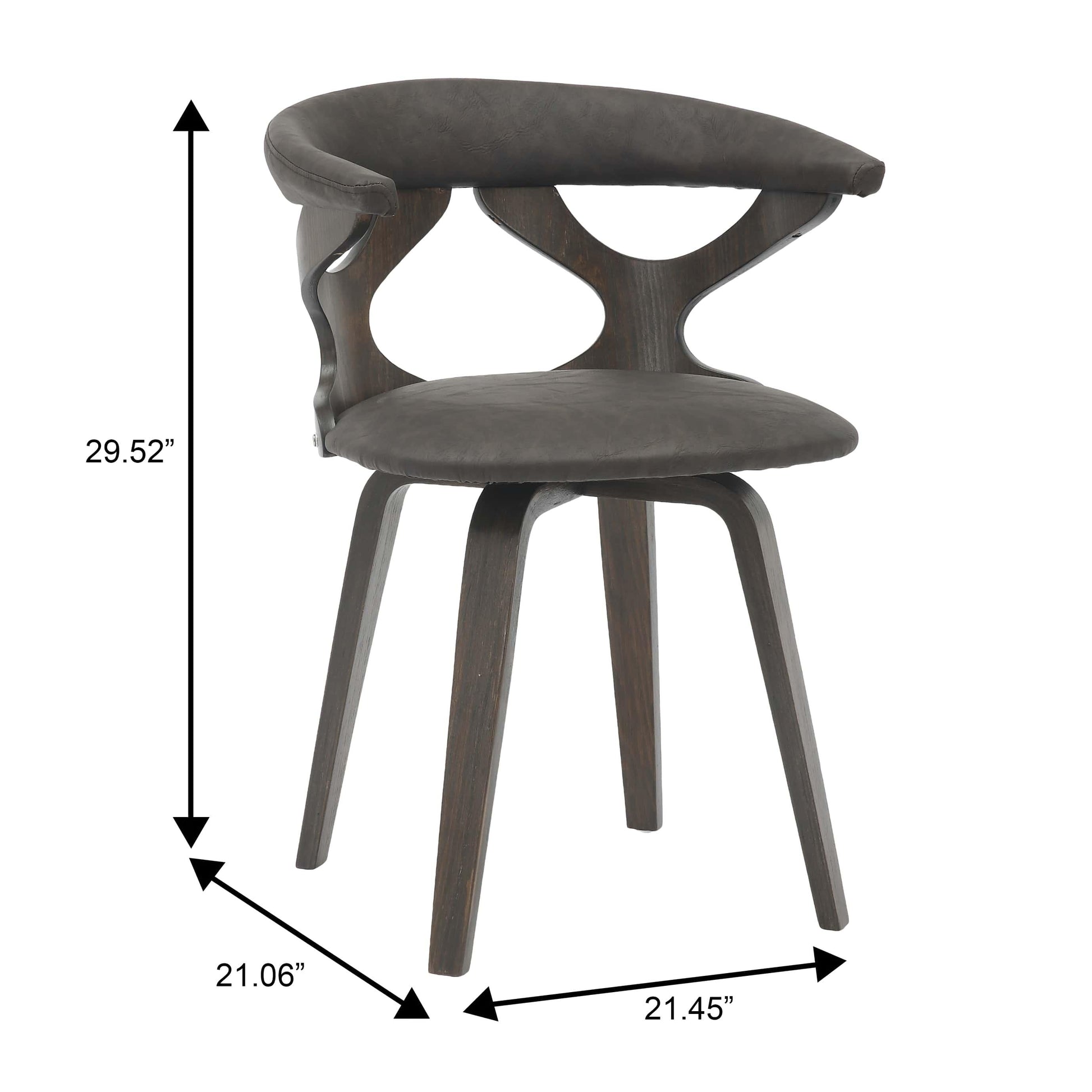 Klyne Modern Wooden Dining Chair With Walnut Color Frame - Elax Furniture