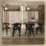 Klyne Modern Wooden Dining Chair With Walnut Color Frame - Elax Furniture