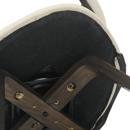 Klyne Leather Dining Chair with Poplar Wood Frame and Swivel Base Set of 2 - Elax Furniture