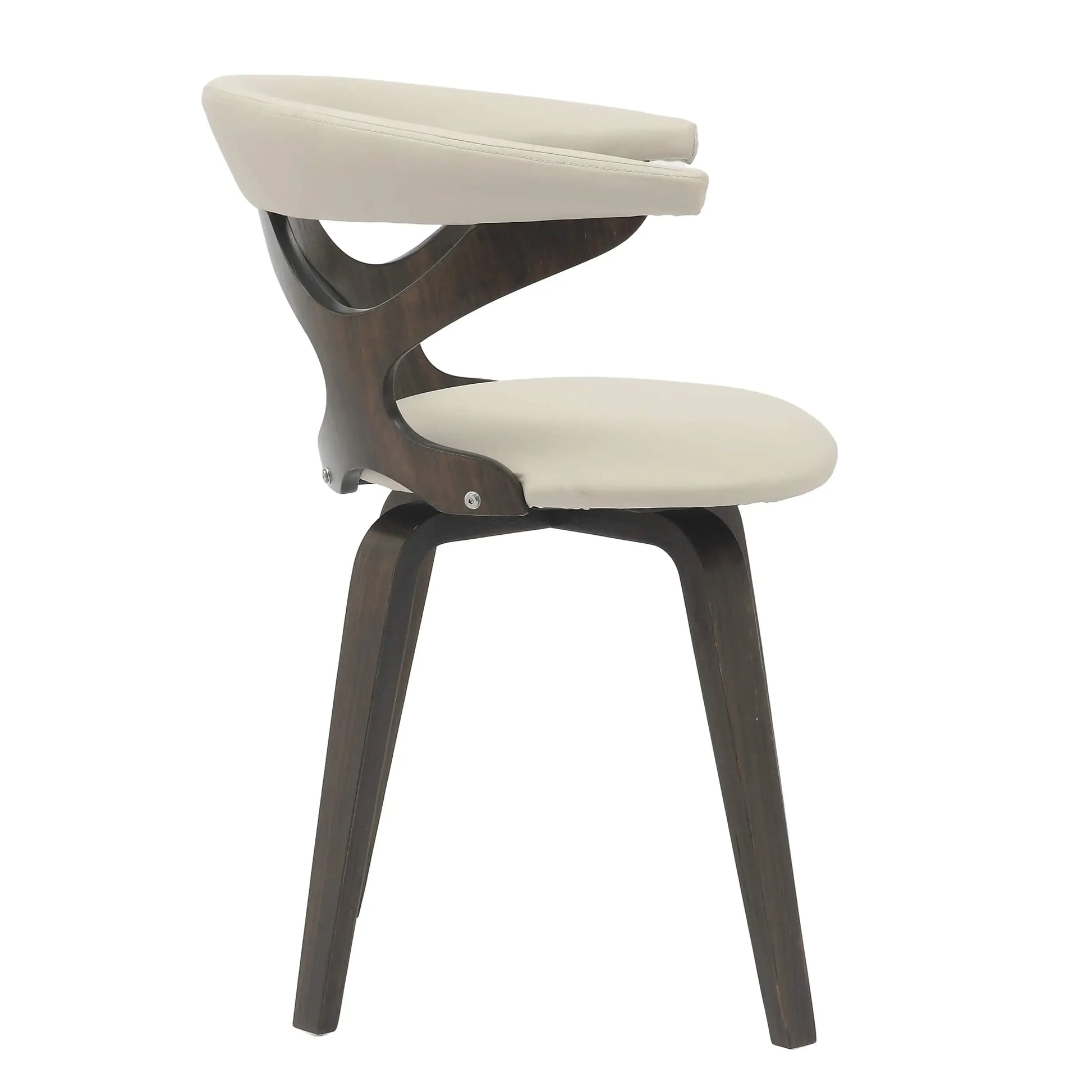 Klyne Leather Dining Chair with Poplar Wood Frame and Swivel Base Set of 2 - Elax Furniture