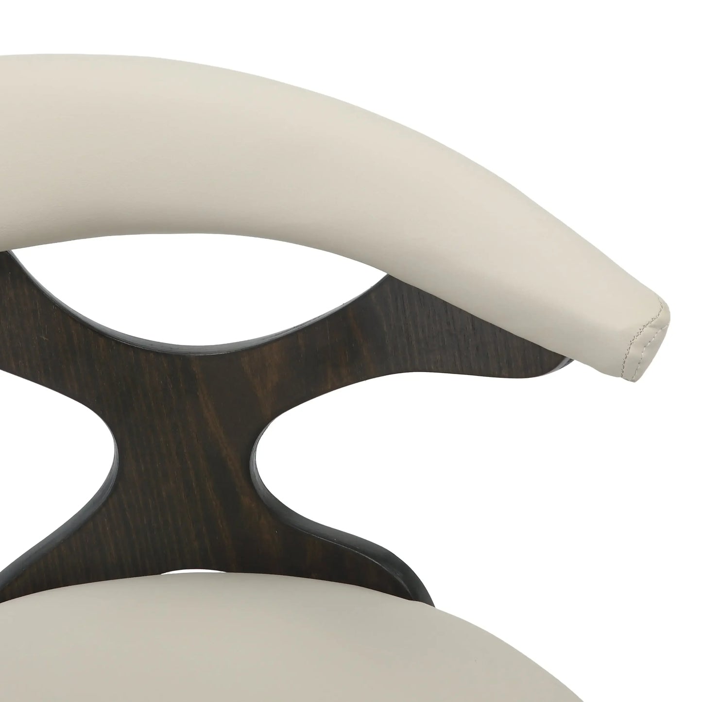 Klyne Leather Dining Chair with Poplar Wood Frame and Swivel Base Set of 4 - Elax Furniture