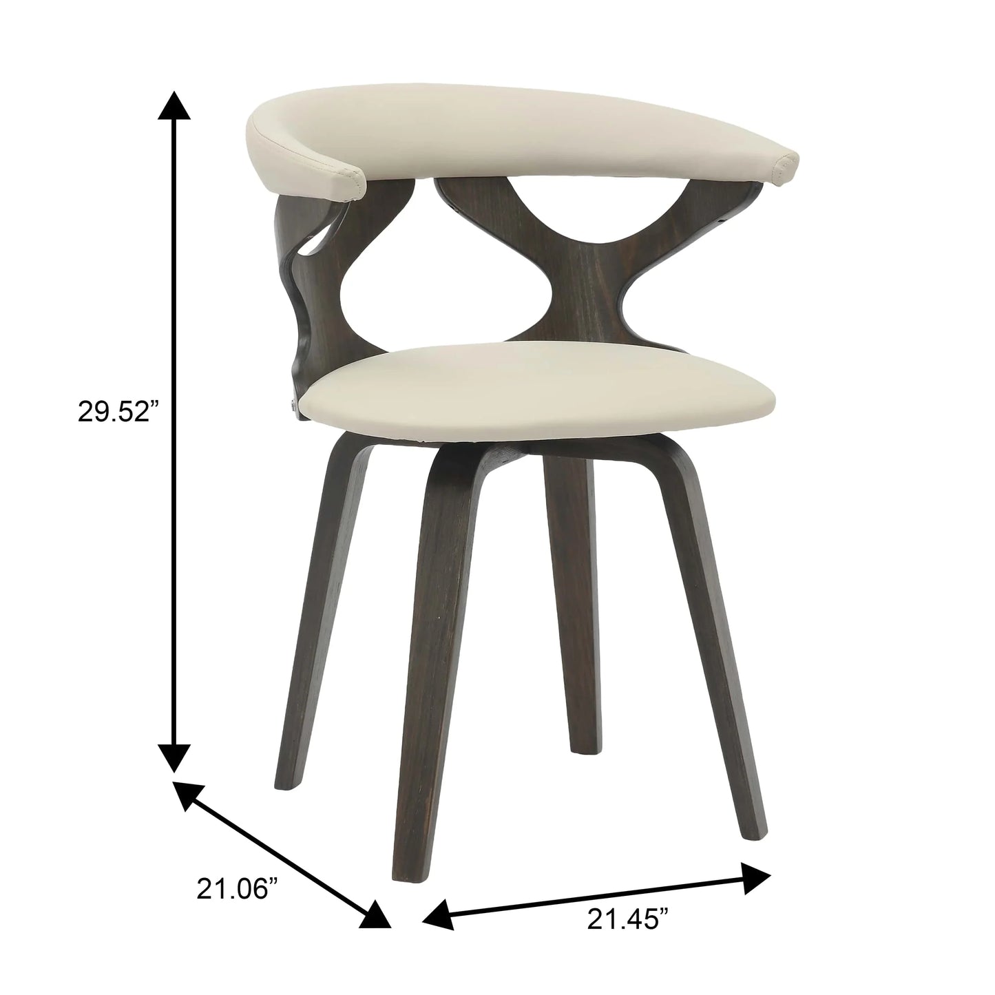 Klyne Modern Wooden Dining Chair With Walnut Color Frame - Elax Furniture