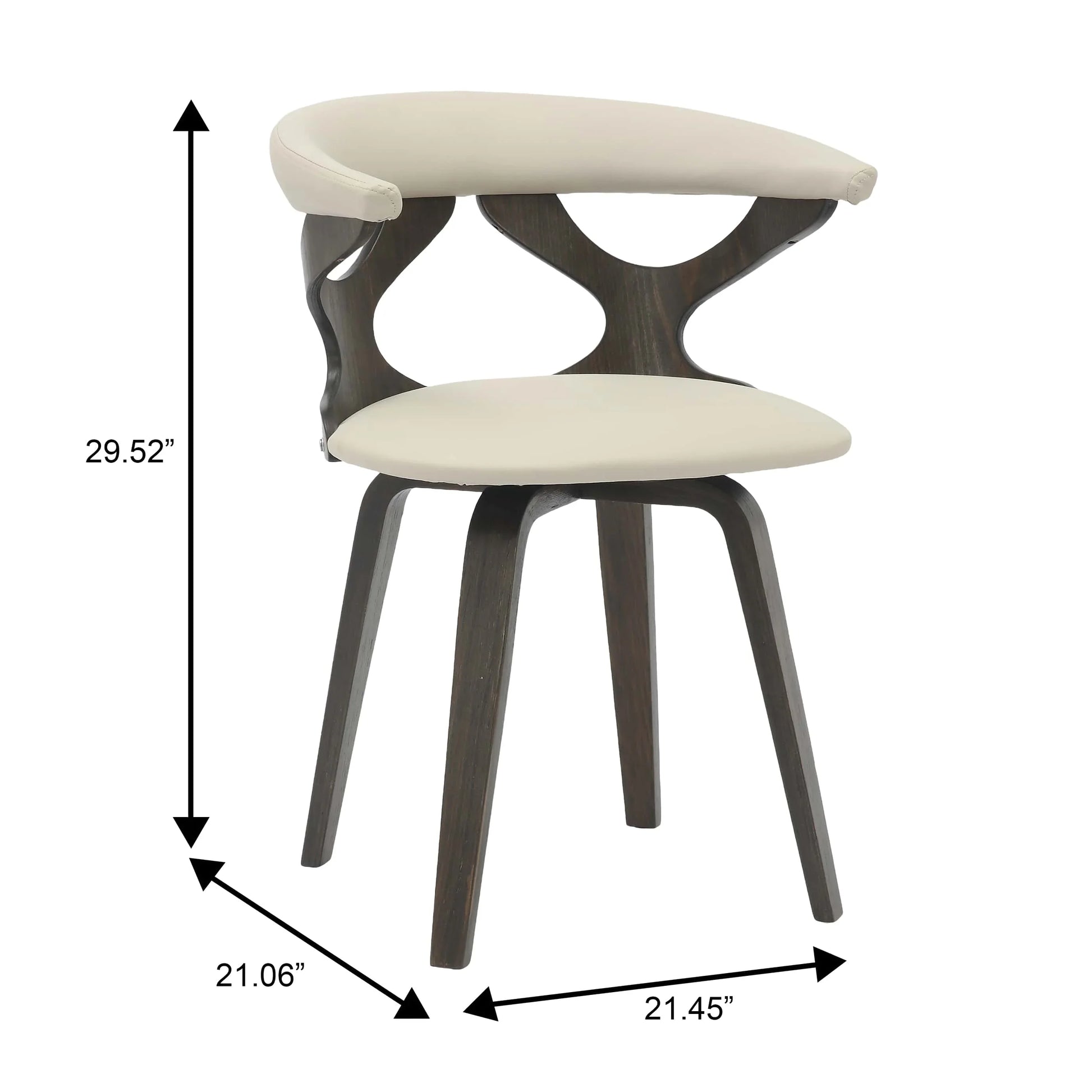 Klyne Modern Wooden Dining Chair With Walnut Color Frame - Elax Furniture