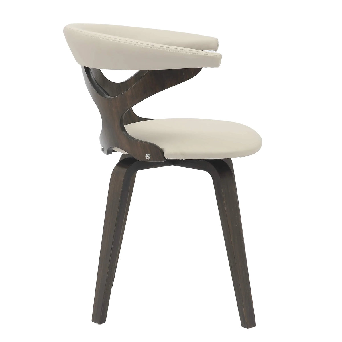 Klyne Modern Wooden Dining Chair With Walnut Color Frame - Elax Furniture