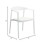 Kora Dining Chair Upholstered in Leather with Stainless Steel Frame and Legs - Elax Furniture