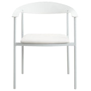 Kora Dining Chair Upholstered in Leather with Stainless Steel Frame and Legs - Elax Furniture