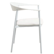 Kora Dining Chair Upholstered in Leather with Stainless Steel Frame and Legs - Elax Furniture