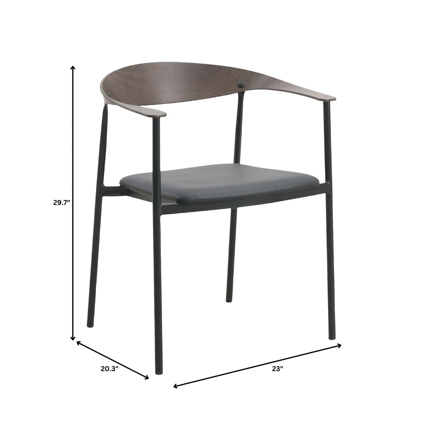 Kora Dining Chair Upholstered in Leather with Stainless Steel Frame and Legs - Elax Furniture