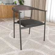 Kora Dining Chair Upholstered in Leather with Stainless Steel Frame and Legs - Elax Furniture