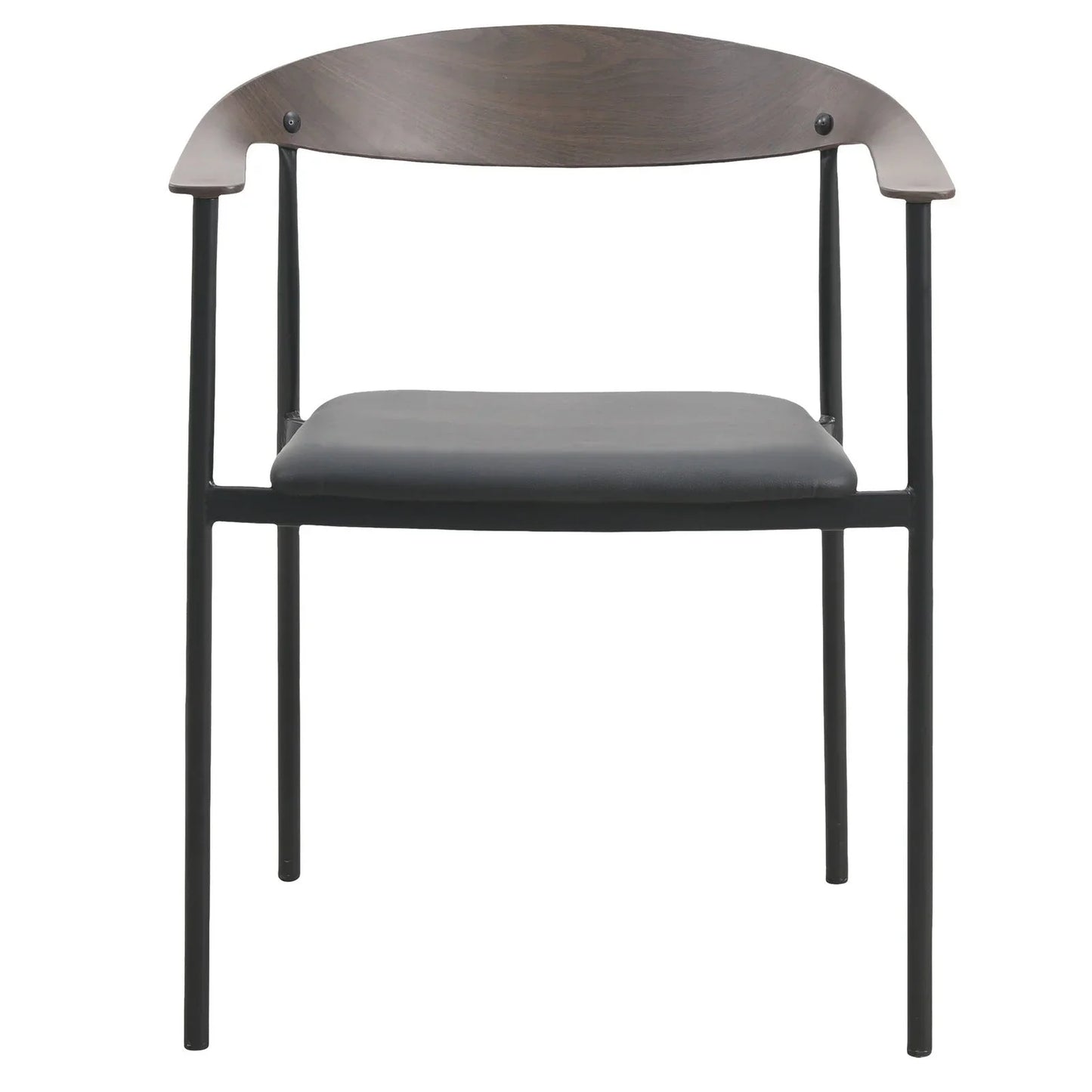 Kora Dining Chair Upholstered in Leather with Stainless Steel Frame and Legs - Elax Furniture