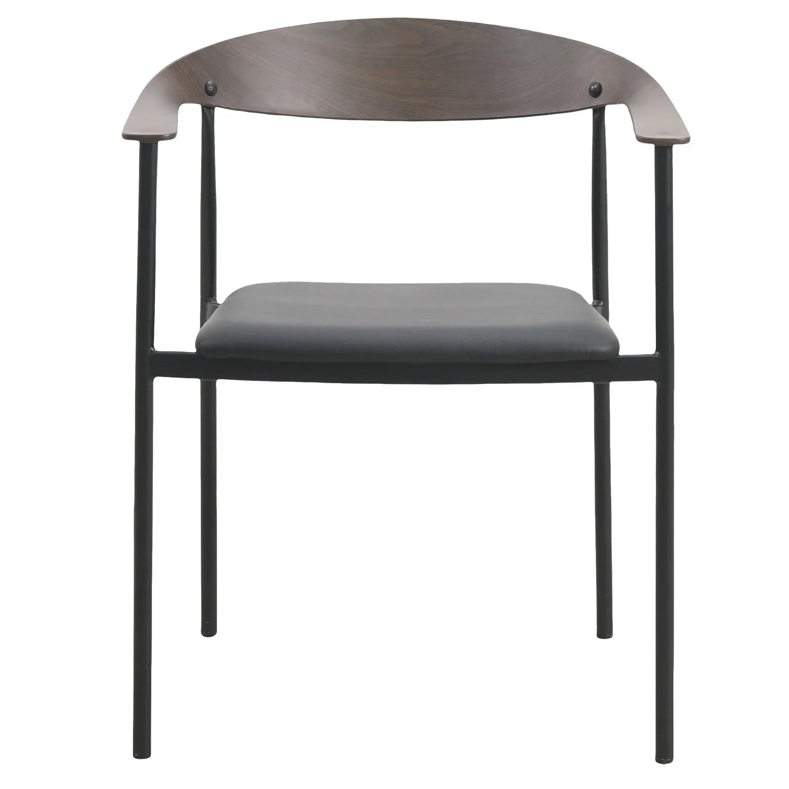 Kora Dining Chair Upholstered in Leather with Stainless Steel Frame and Legs - Elax Furniture