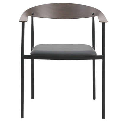 Kora Dining Chair Upholstered in Leather with Stainless Steel Frame and Legs - Elax Furniture