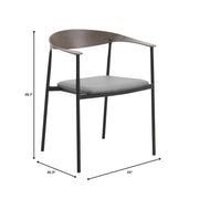 Kora Dining Chair Upholstered in Leather with Stainless Steel Frame and Legs - Elax Furniture