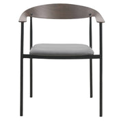 Kora Dining Chair Upholstered in Leather with Stainless Steel Frame and Legs - Elax Furniture