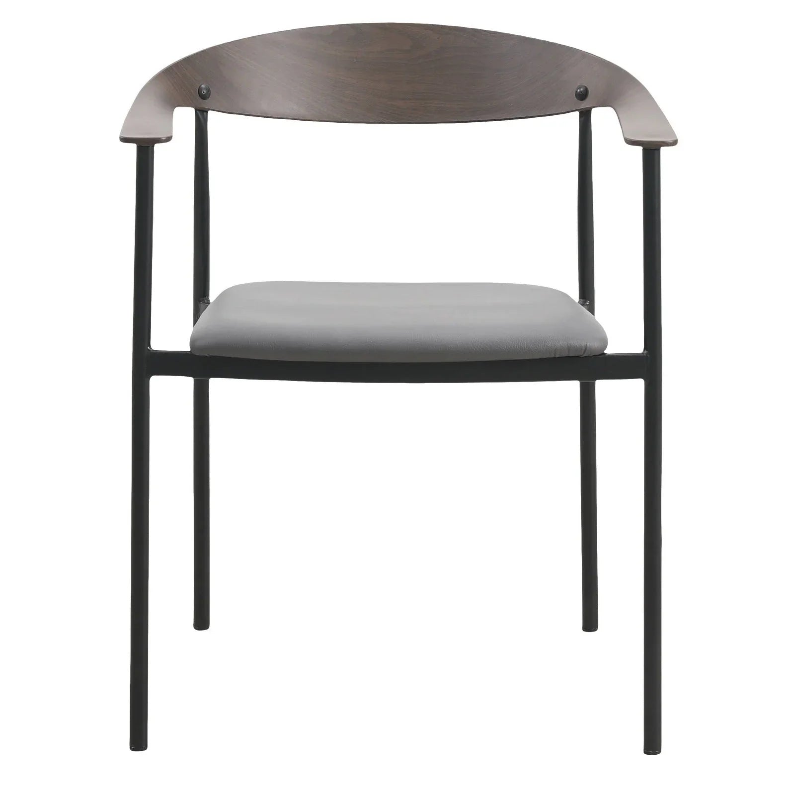 Kora Dining Chair Upholstered in Leather with Stainless Steel Frame and Legs - Elax Furniture