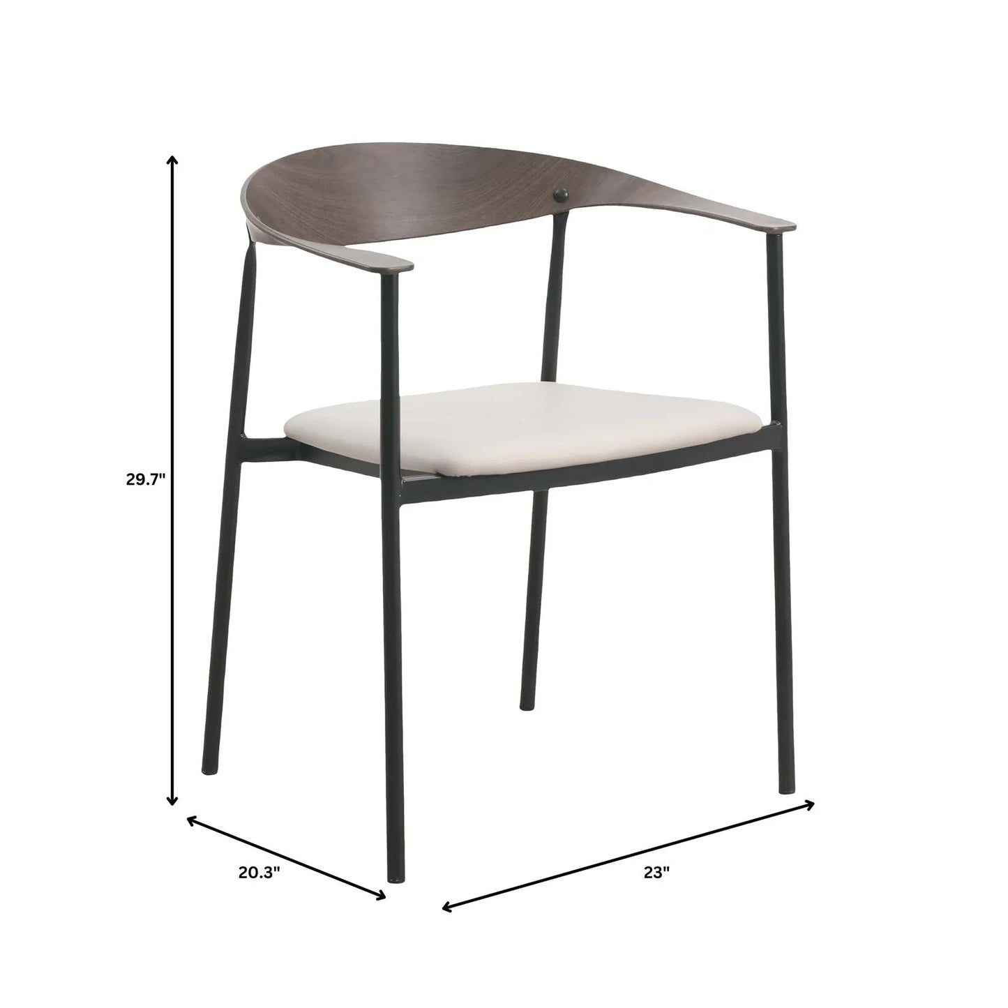 Kora Dining Chair Upholstered in Leather with Stainless Steel Frame and Legs - Elax Furniture