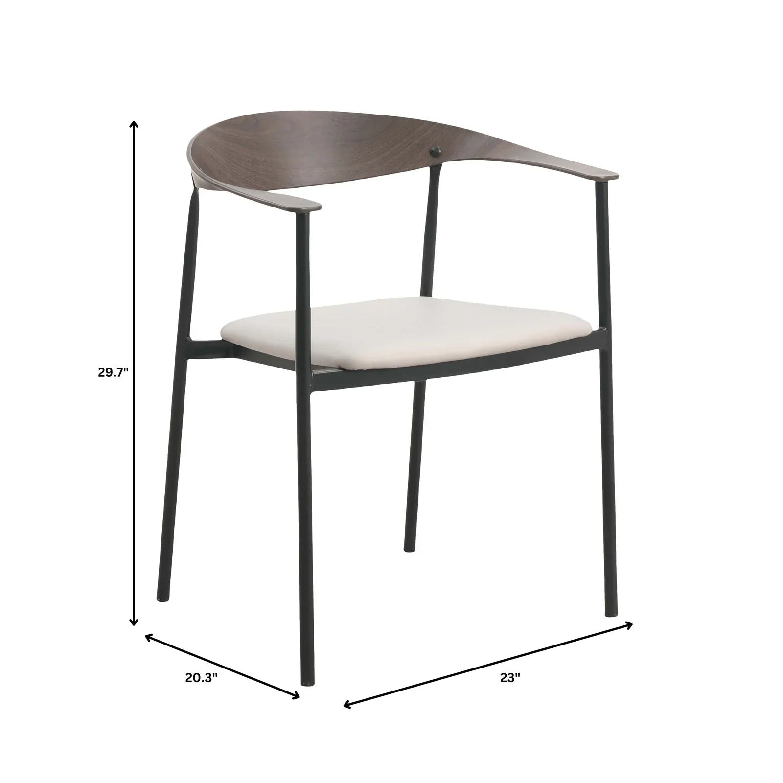 Kora Dining Chair Upholstered in Leather with Stainless Steel Frame and Legs - Elax Furniture