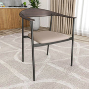 Kora Dining Chair Upholstered in Leather with Stainless Steel Frame and Legs - Elax Furniture