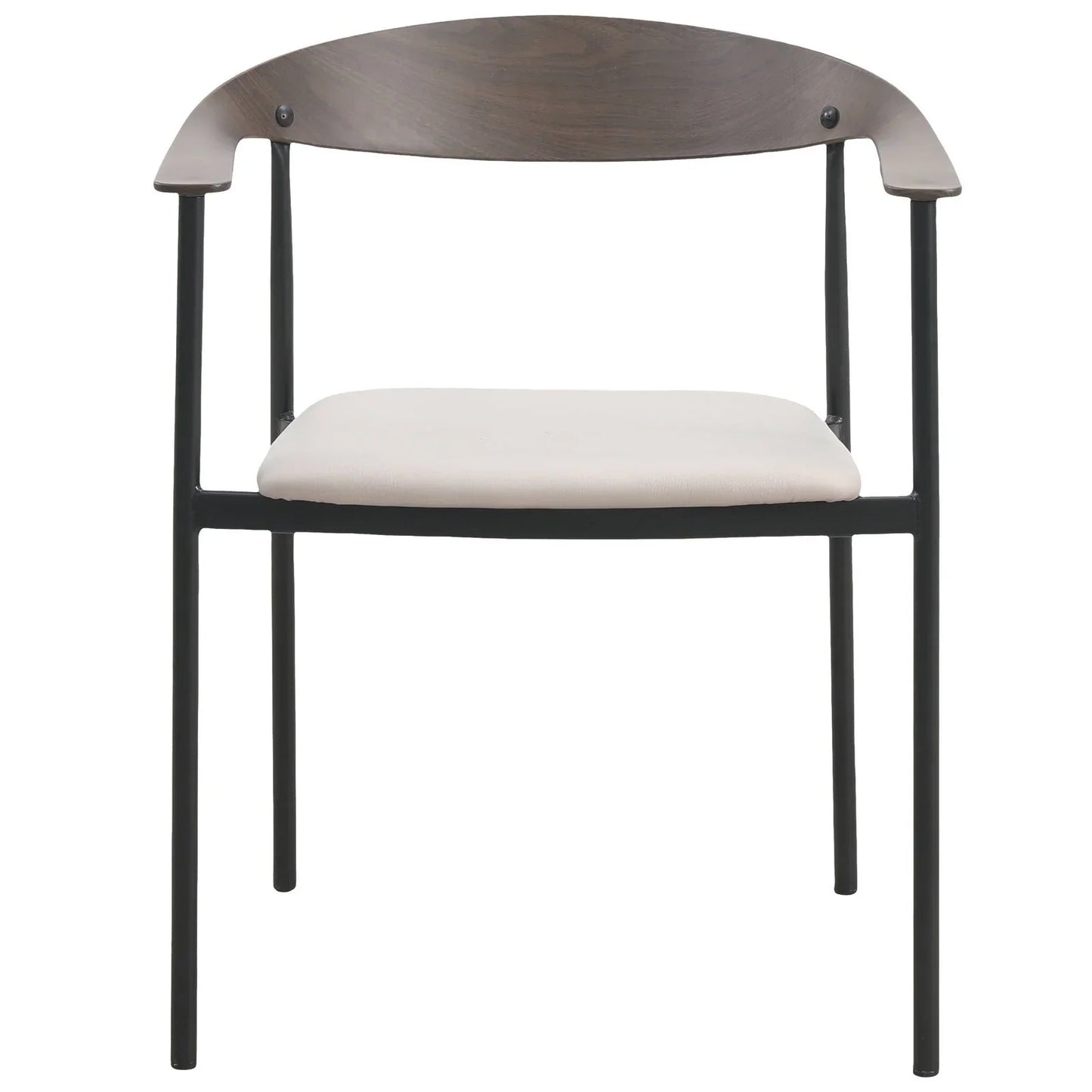 Kora Dining Chair Upholstered in Leather with Stainless Steel Frame and Legs - Elax Furniture
