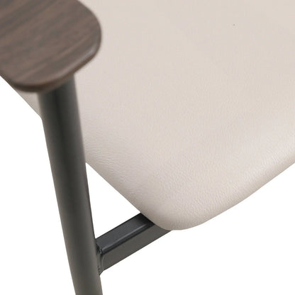 Kora Dining Chair Upholstered in Leather with Stainless Steel Frame and Legs - Elax Furniture