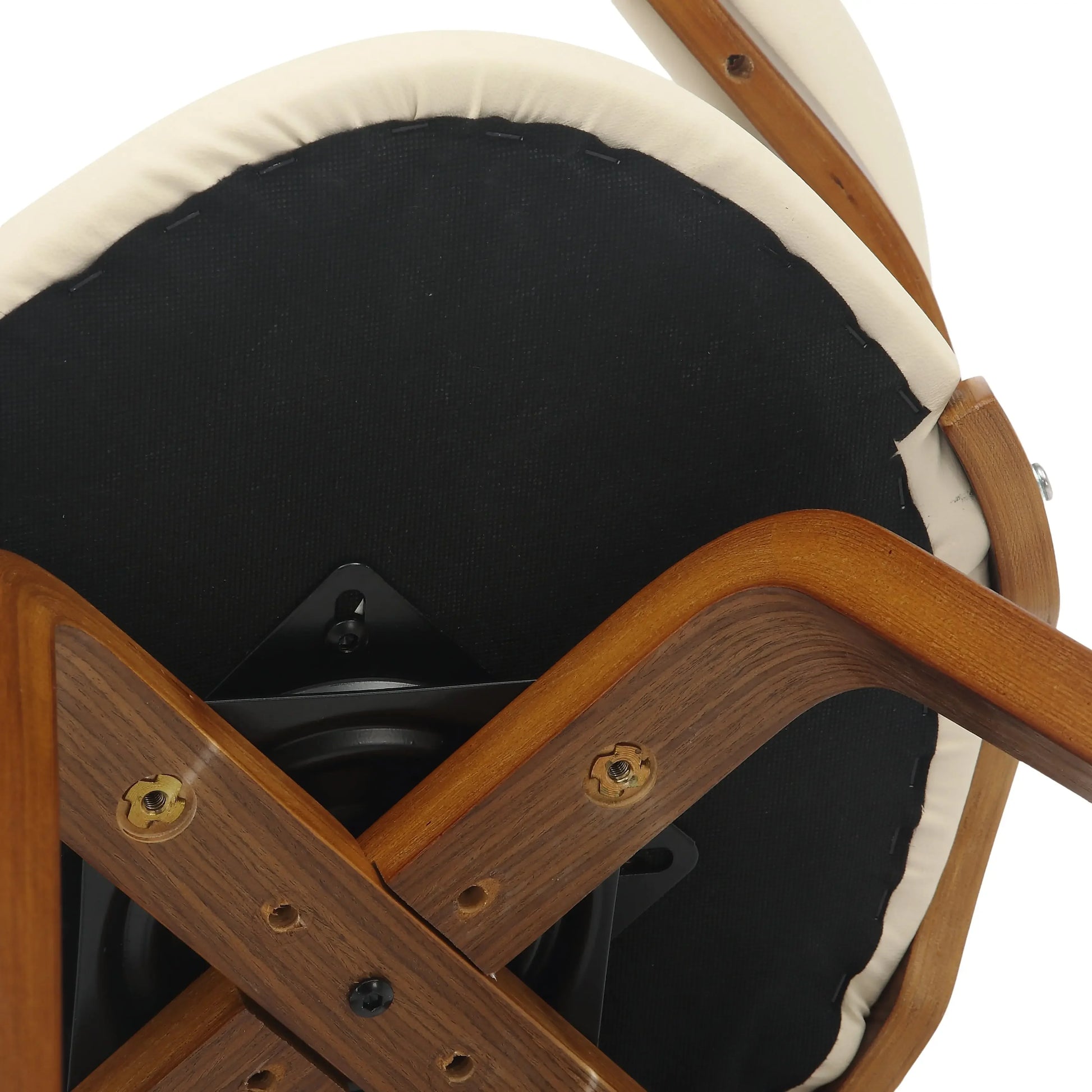 Klyne Leather Dining Chair with Poplar Wood Frame and Swivel Base Set of 2 - Elax Furniture