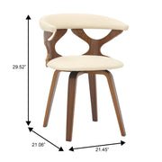 Klyne Modern Wooden Dining Chair With Walnut Color Frame - Elax Furniture