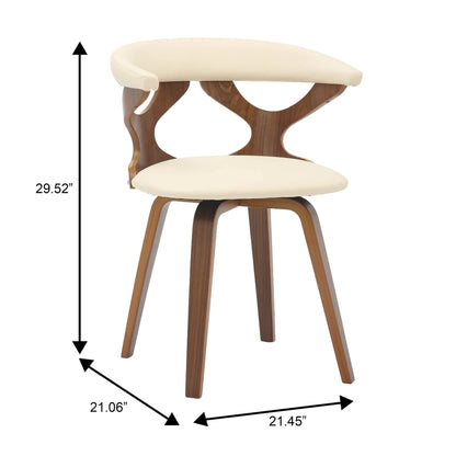 Klyne Modern Wooden Dining Chair With Walnut Color Frame - Elax Furniture