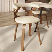 Klyne Modern Wooden Dining Chair With Walnut Color Frame - Elax Furniture