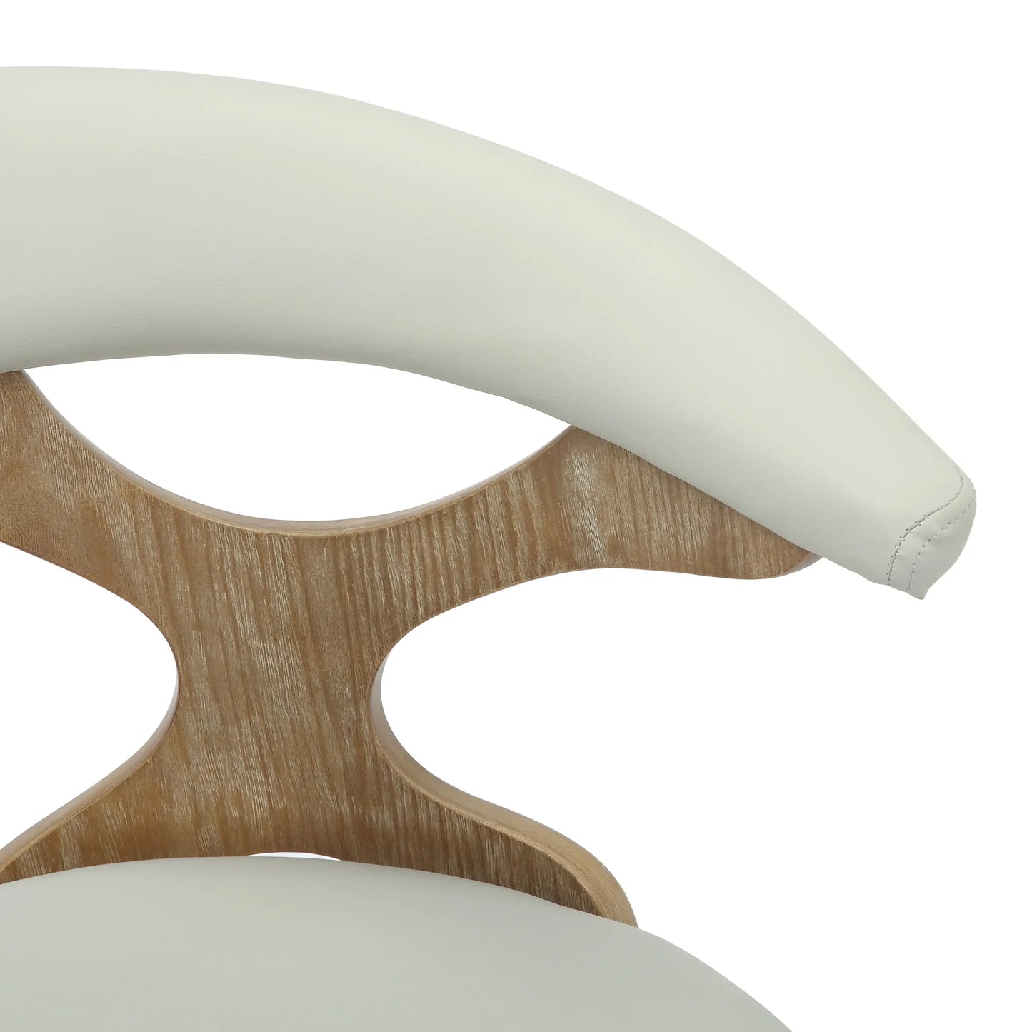 Klyne Leather Dining Chair with Poplar Wood Frame and Swivel Base Set of 2 - Elax Furniture