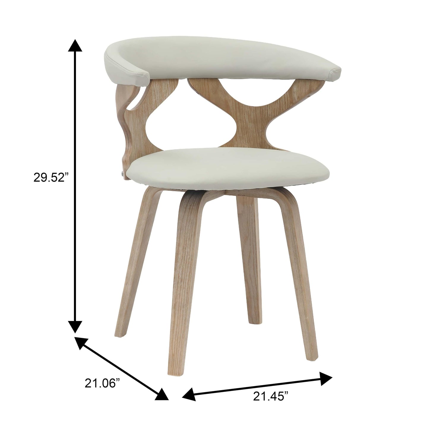 Klyne Modern Wooden Dining Chair With Walnut Color Frame - Elax Furniture