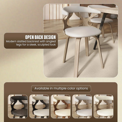 Klyne Modern Wooden Dining Chair With Walnut Color Frame - Elax Furniture