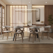 Klyne Modern Wooden Dining Chair With Walnut Color Frame - Elax Furniture
