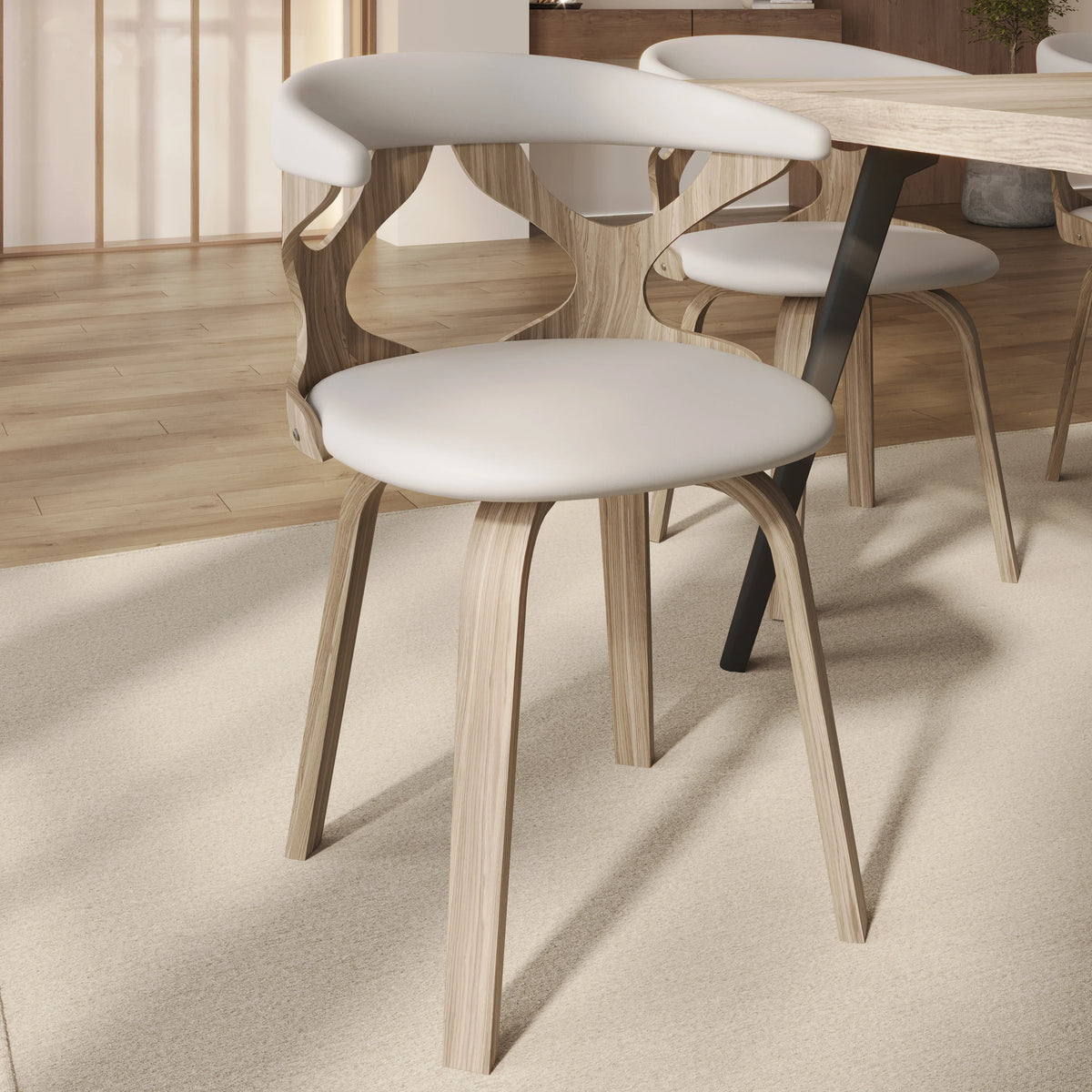 Klyne Modern Wooden Dining Chair With Walnut Color Frame - Elax Furniture