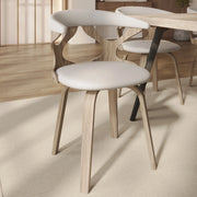 Klyne Modern Wooden Dining Chair With Walnut Color Frame - Elax Furniture