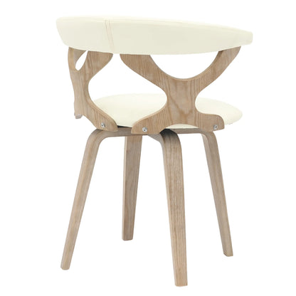 Klyne Leather Dining Chair with Poplar Wood Frame and Swivel Base Set of 2 - Elax Furniture