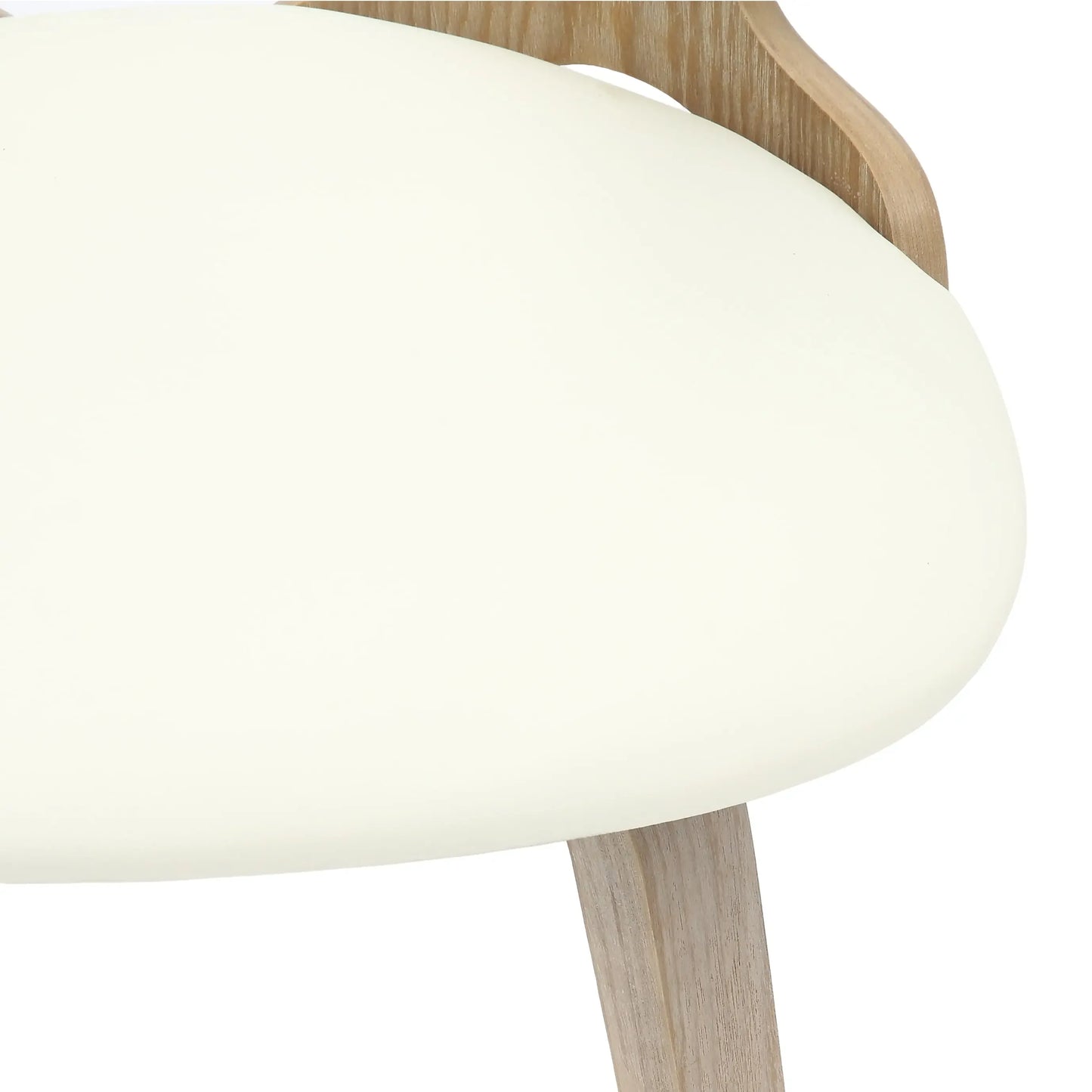 Klyne Leather Dining Chair with Poplar Wood Frame and Swivel Base Set of 2 - Elax Furniture