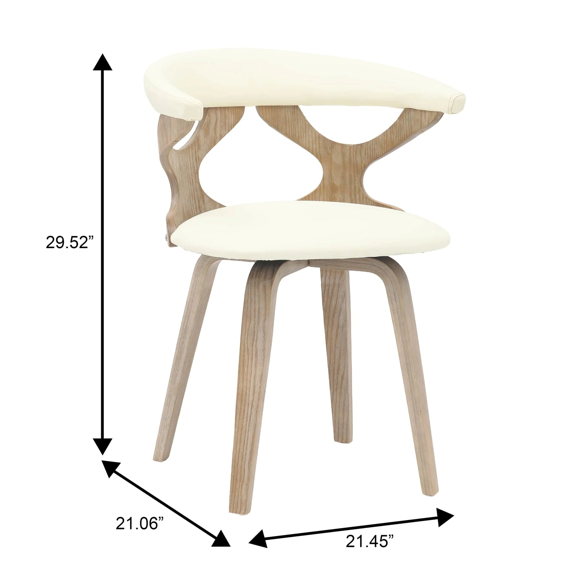 Klyne Modern Wooden Dining Chair With Walnut Color Frame - Elax Furniture