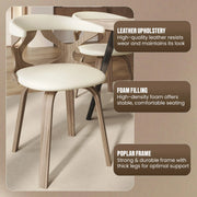Klyne Modern Wooden Dining Chair With Walnut Color Frame - Elax Furniture