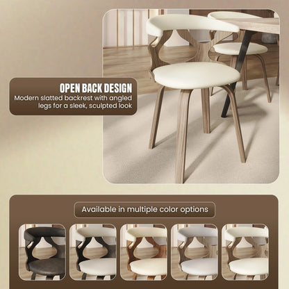 Klyne Modern Wooden Dining Chair With Walnut Color Frame - Elax Furniture