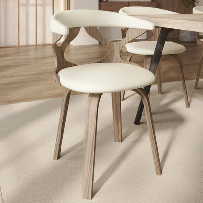 Klyne Modern Wooden Dining Chair With Walnut Color Frame - Elax Furniture