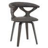 Klyne Modern Wooden Dining Chair Upholstered in Leather With Walnut Color Frame